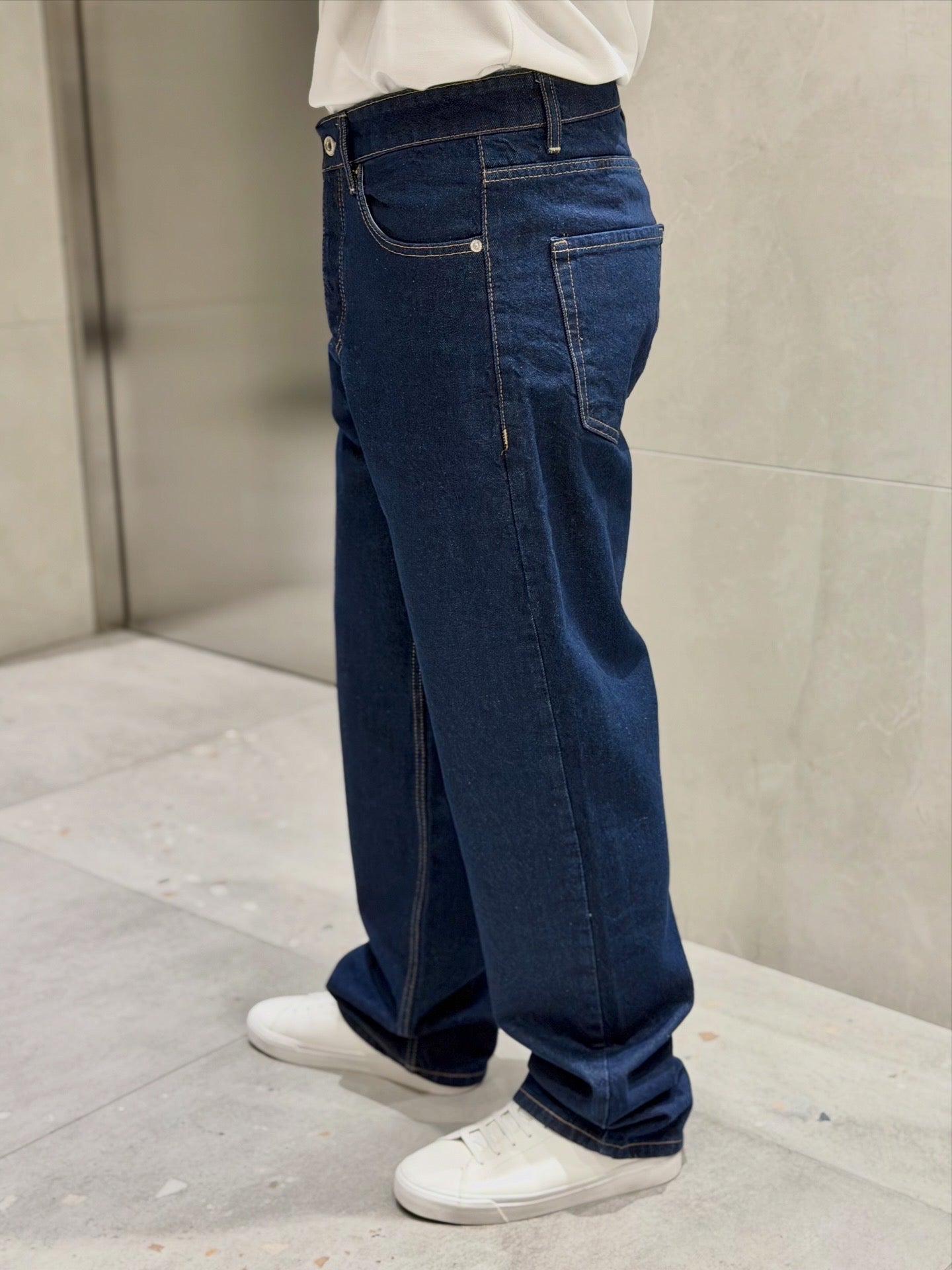 Erkek Normal Baggy Jean - Koyu Lacivert BGJ02