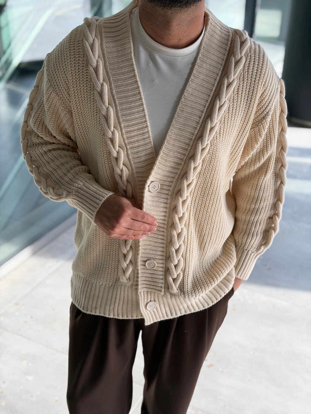 Erkek Premium İşleme Detaylı Hırka