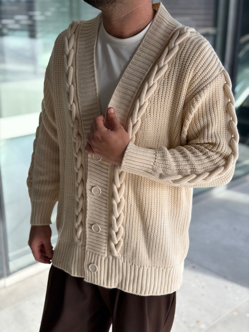 Erkek Premium İşleme Detaylı Hırka