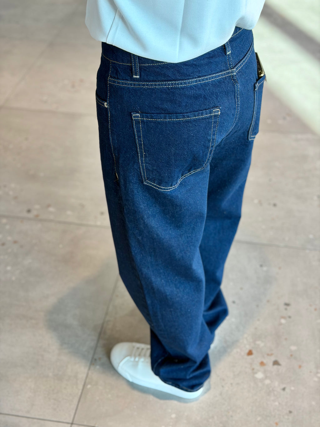 Erkek Normal Baggy Jean - Koyu Lacivert BGJ02