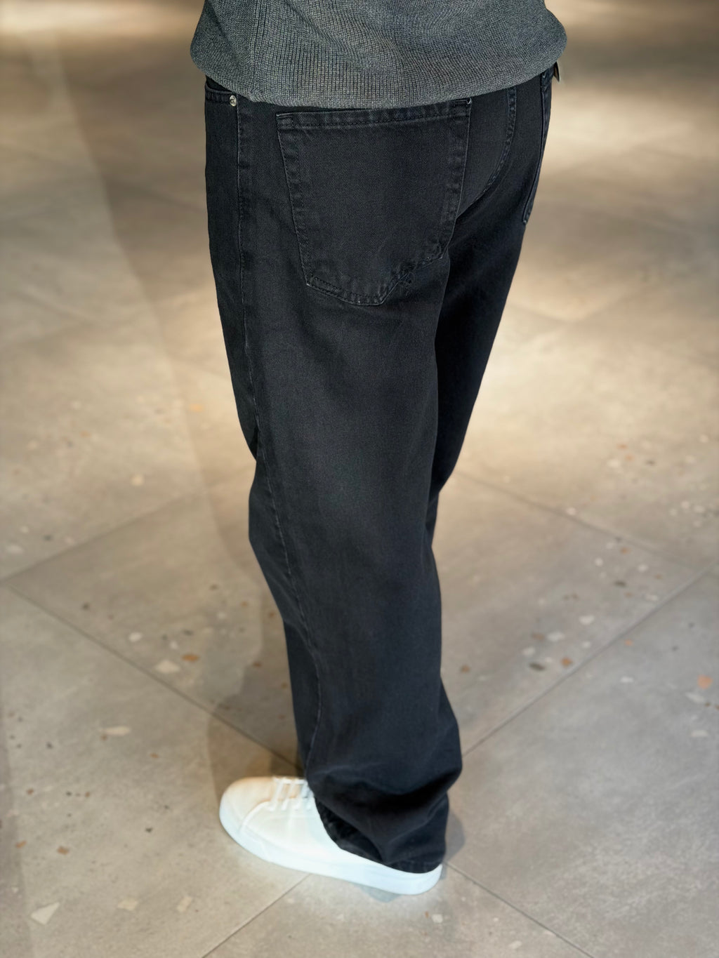 Erkek Normal Baggy Jean - Siyah BGJ01