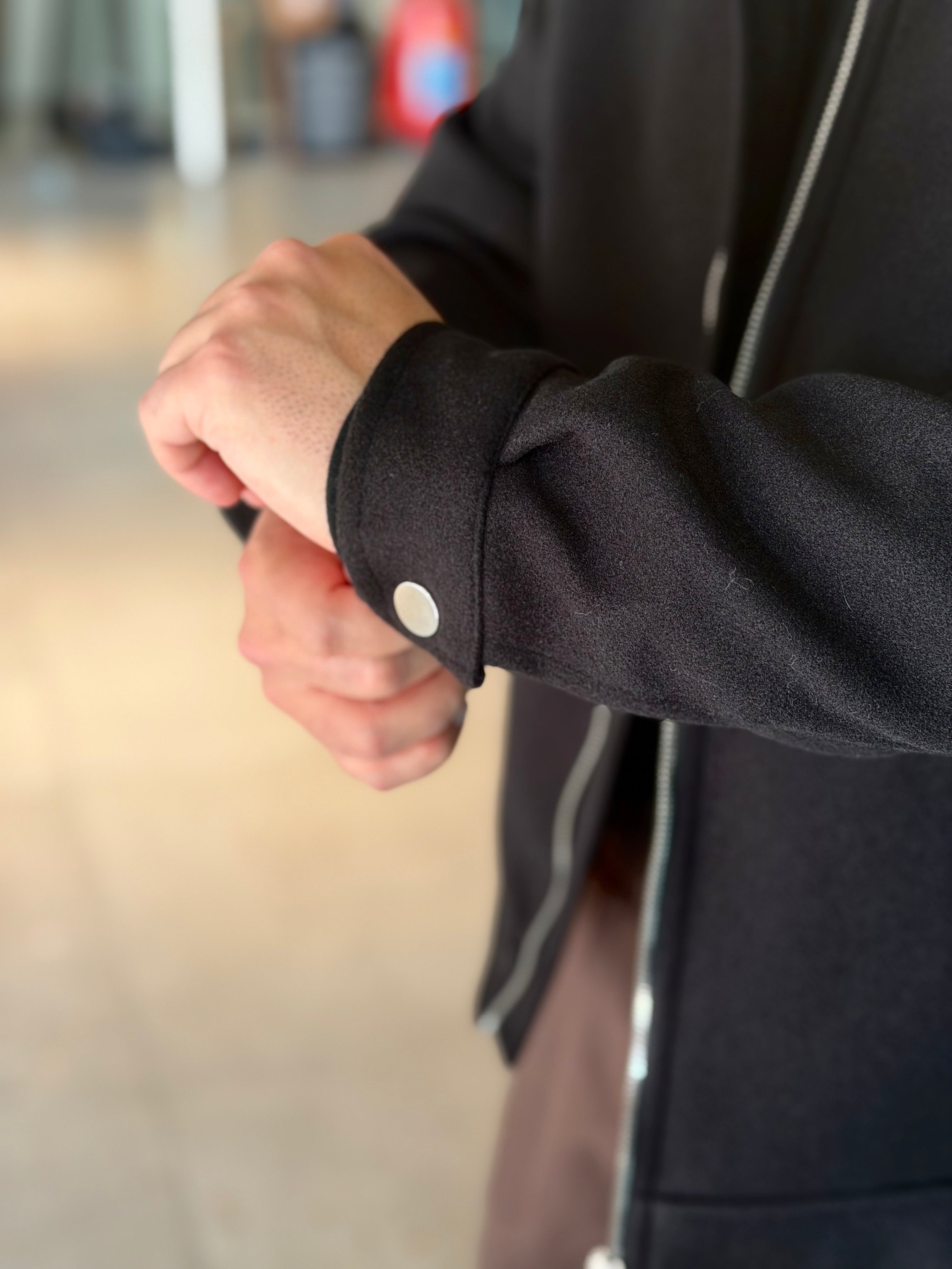 Erkek Premium Kaşe Mont - Siyah