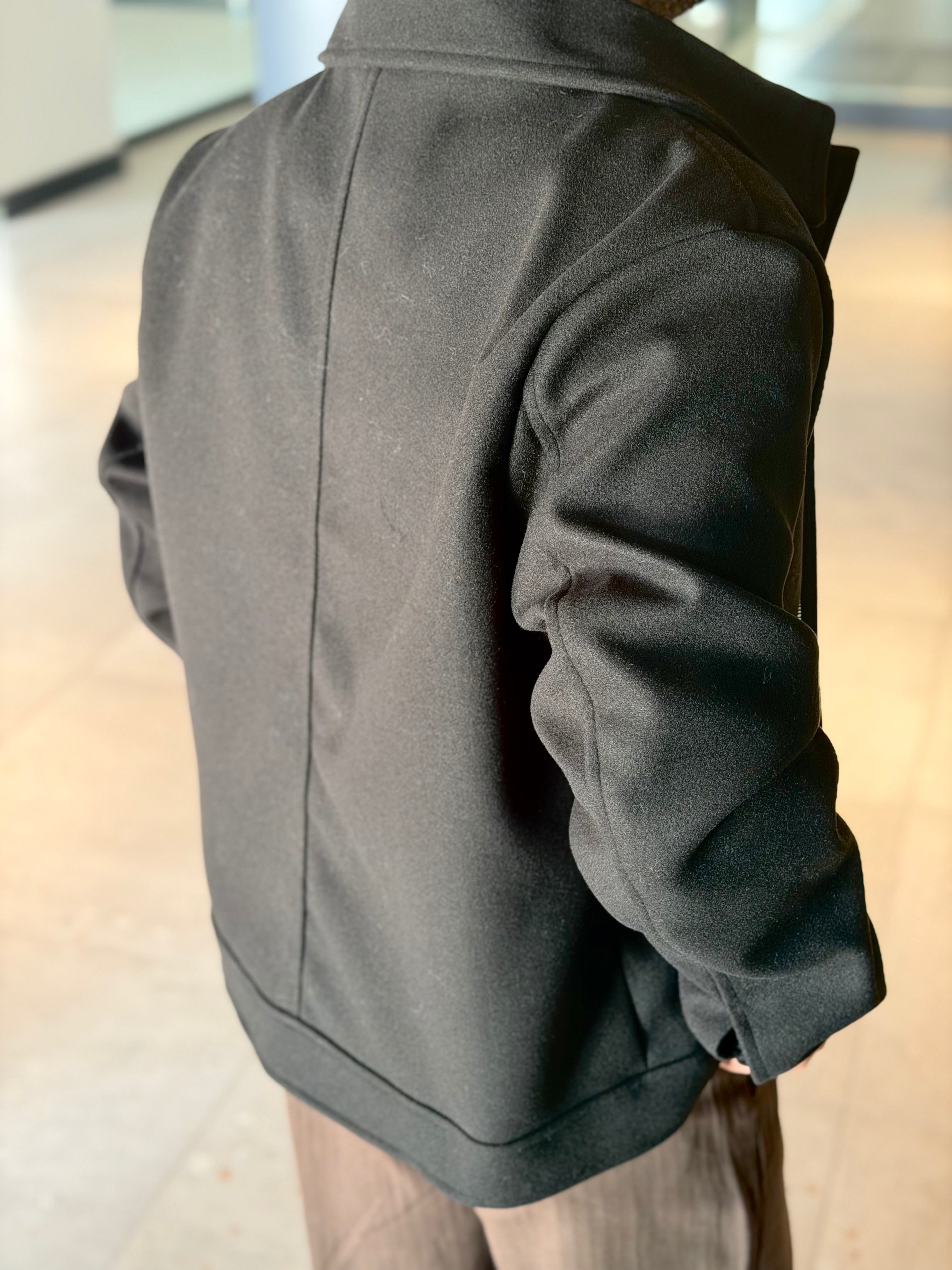 Erkek Premium Kaşe Mont - Siyah